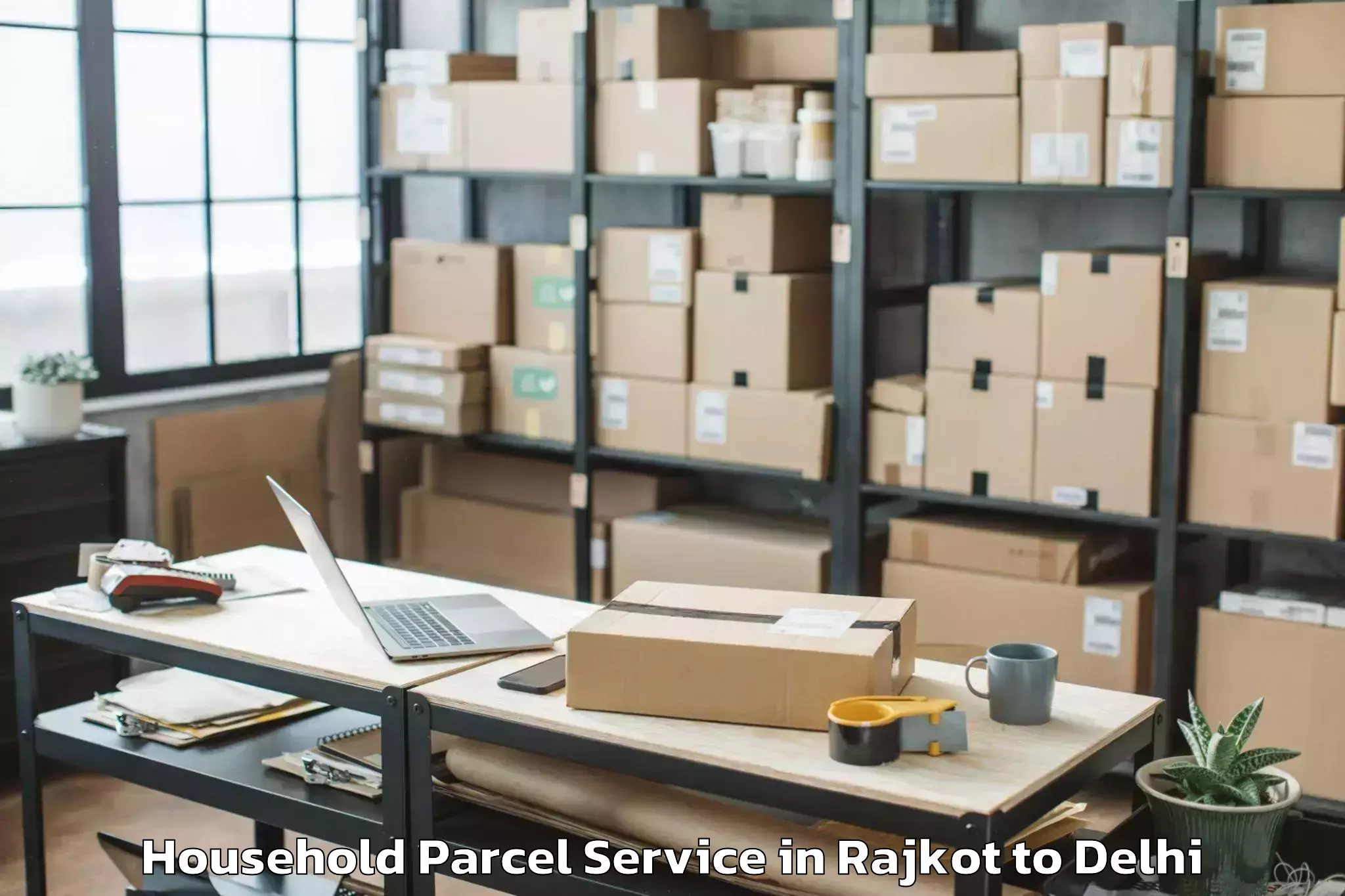 Easy Rajkot to Patel Nagar Household Parcel Booking